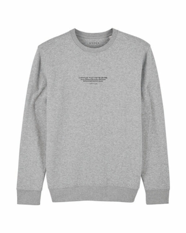 crewneck linguae grey front