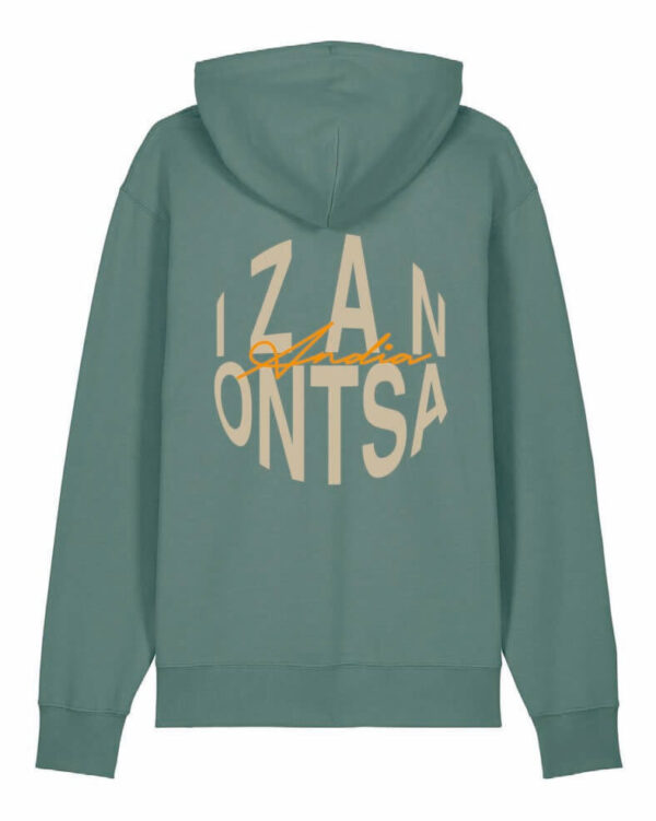 hoddie izan ontza green back