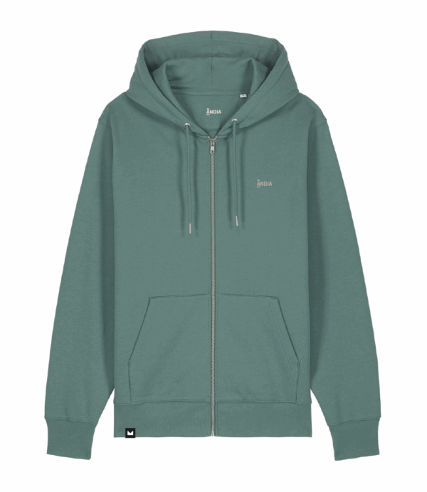 zip basic sudadera berdea front