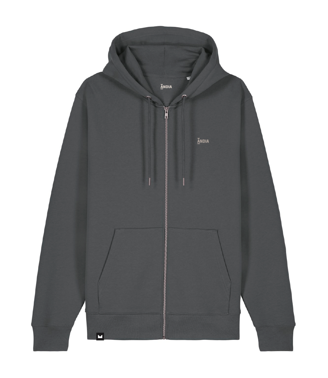 zip basic sudadera grisa front